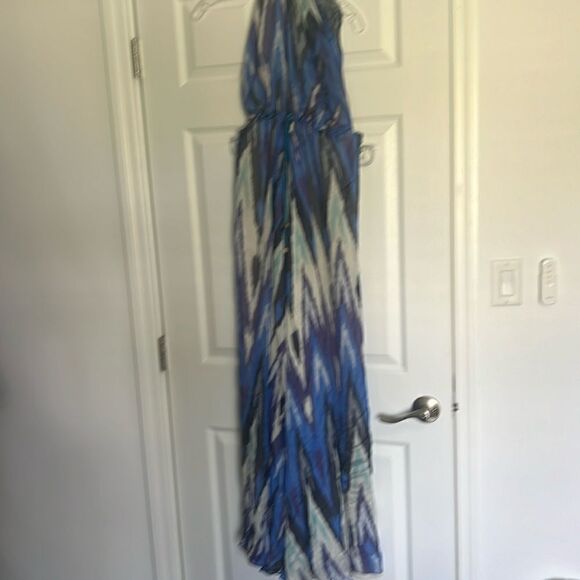Blue Alexe Maxi Halter Backless Dress - NEW - Never Worn Size Medium - Picture 1 of 5